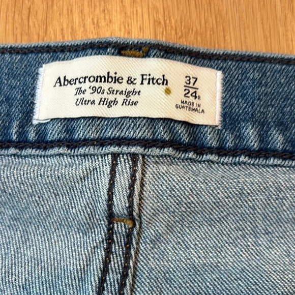 Abercrombie & Fitch Blue Straight Leg Jeans - Picture 6 of 8
